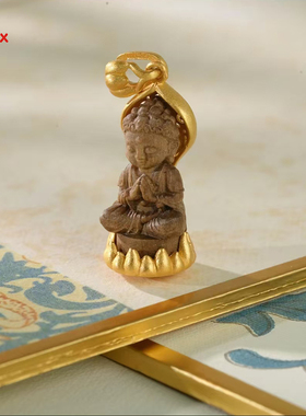 老山檀佛吊坠轻奢时尚首饰礼品