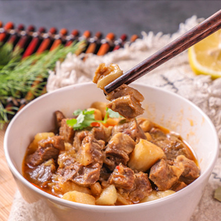 【潮欣】广式风味秘制牛腩500g 半成品加熟即食 牛杂牛腩火锅商用