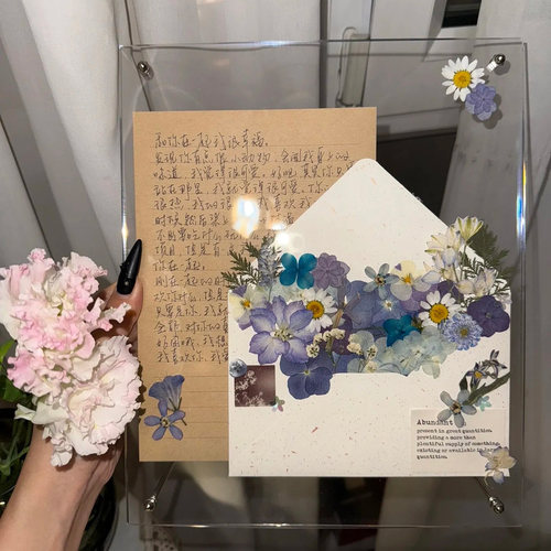 信封干花相框创意礼物手工材料包