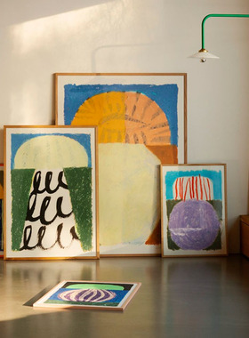 丹麦设计SUZANNE LUSTIG小众现代艺术抽象装饰画现代简约卧室客厅