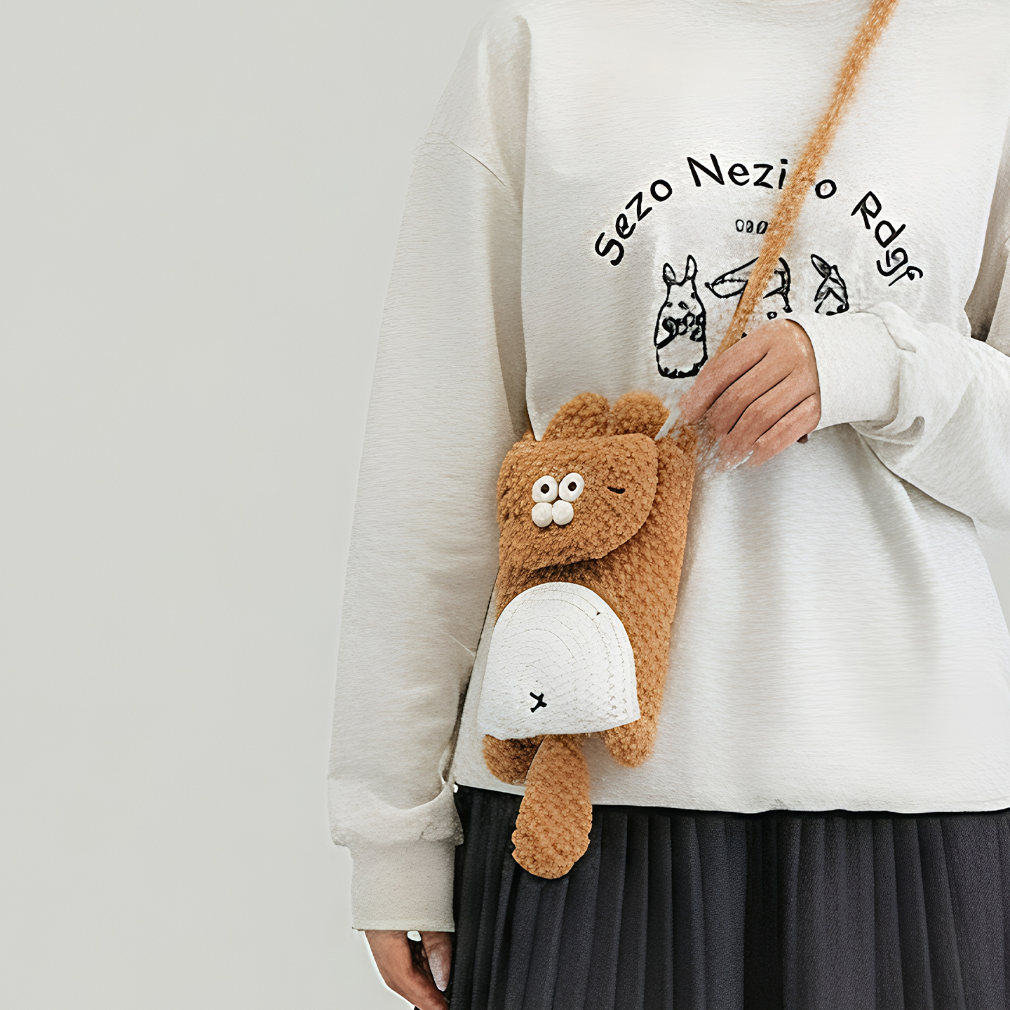 秋冬新款可爱毛绒编织包百搭女包