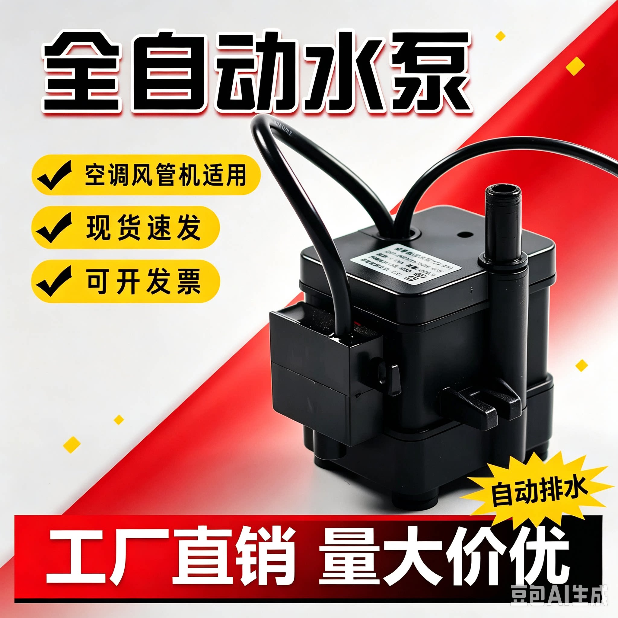 全自动抽水泵中央空调排水泵小型智能潜水液位泠凝水提升系统家用图片