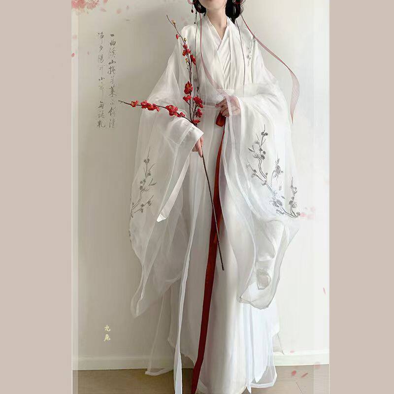 新款原创原创【梨花亭】大袖直裾重工梅花刺绣显瘦日常魏晋风汉服,女装/女士精品,汉服半身裙,淘宝优惠券,粉丝福利购,淘宝优惠卷