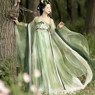 衫 唐制原创汉服重工刺绣齐胸诃子裙大袖 超仙日常春夏 青瑶 新款