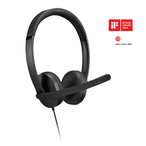 联想Lenovo 有线USB头戴式耳机 立体声通话语音耳麦 4XD1P83425