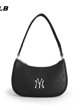 MLB挎包金属标时尚单肩包女包手提包暗纹满标腋下包3ABQS022N