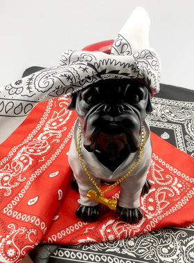 发带头饰少儿儿童街舞纯棉头巾hiphop嘻哈明星范腰果花头黑色