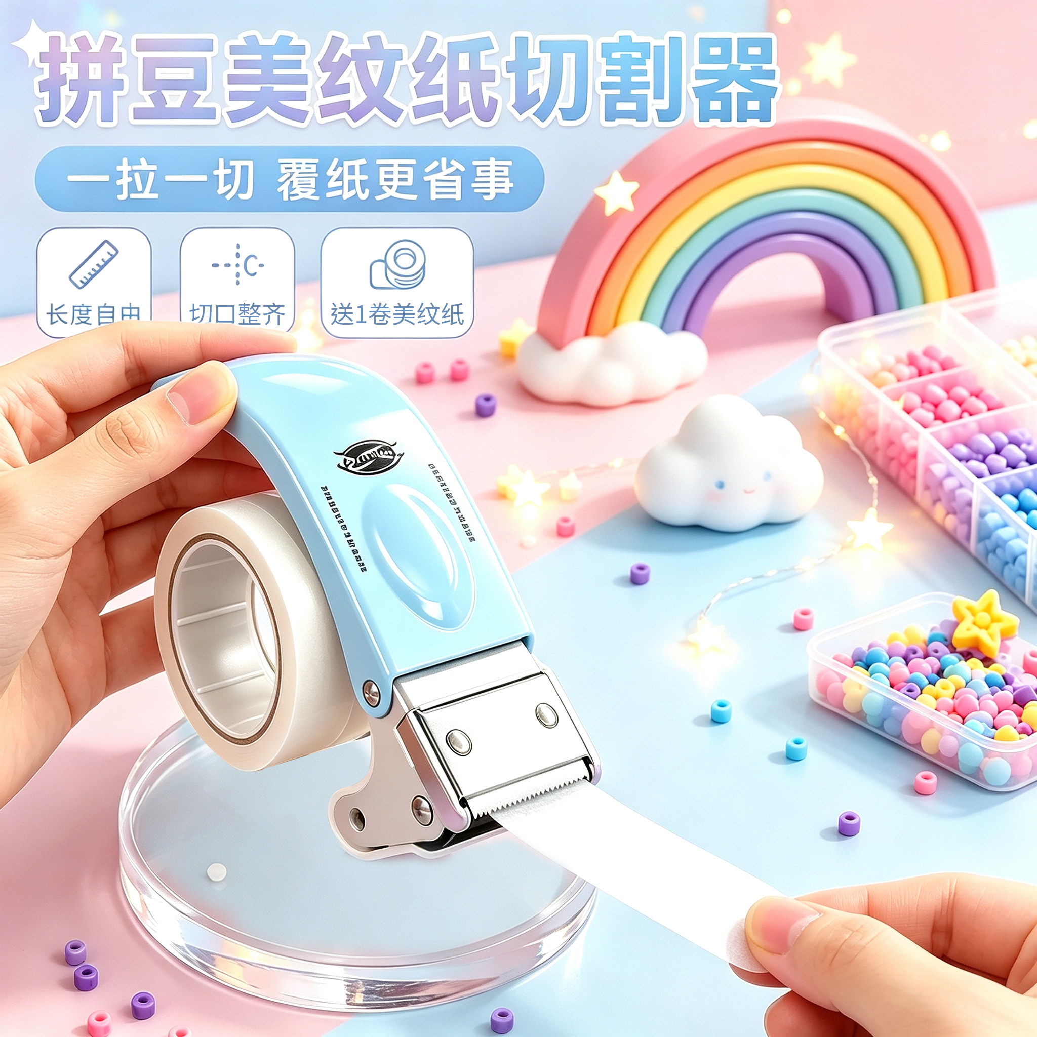 拼豆专用马卡龙美纹纸切割器高效