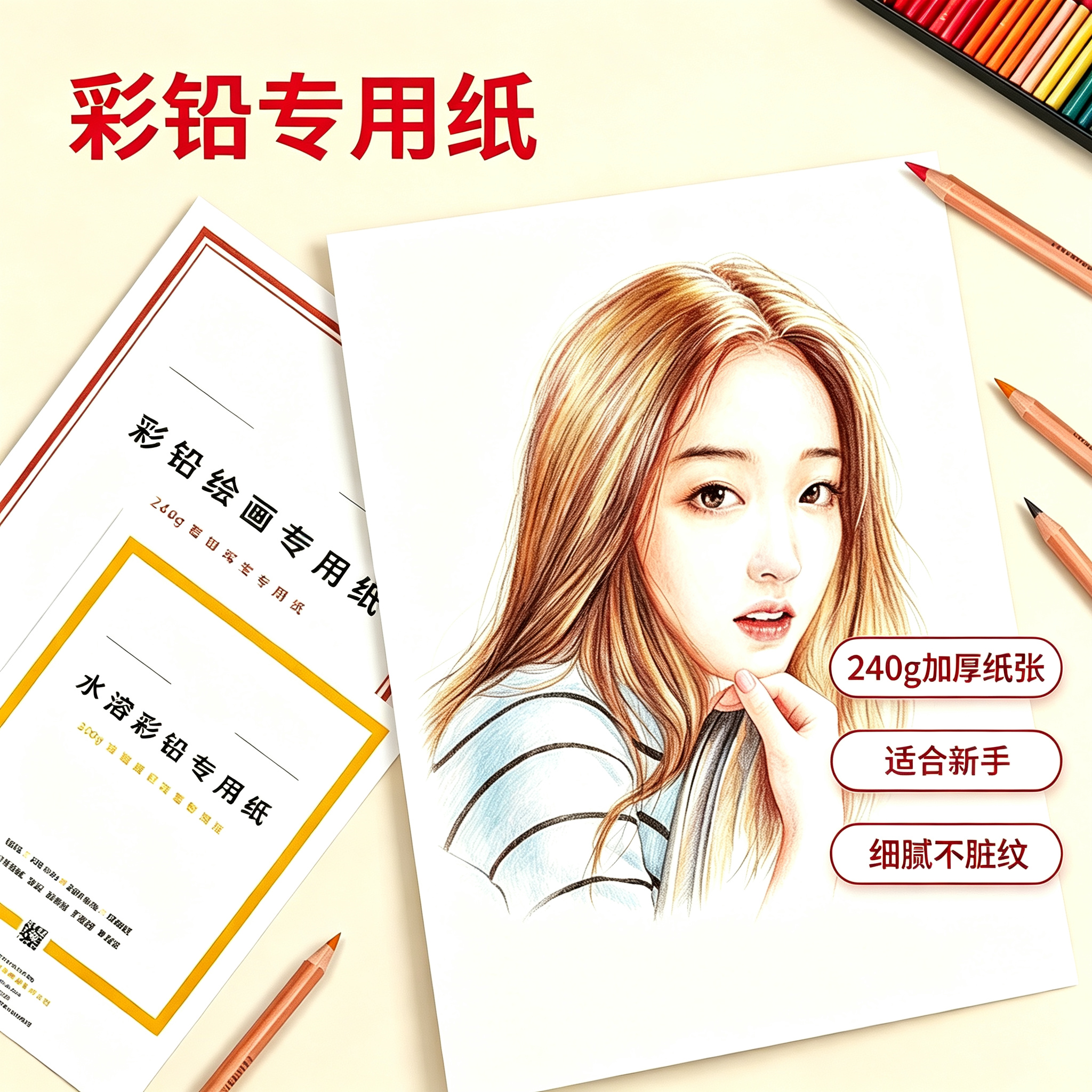 彩铅纸手绘素描纸绘画美术专用