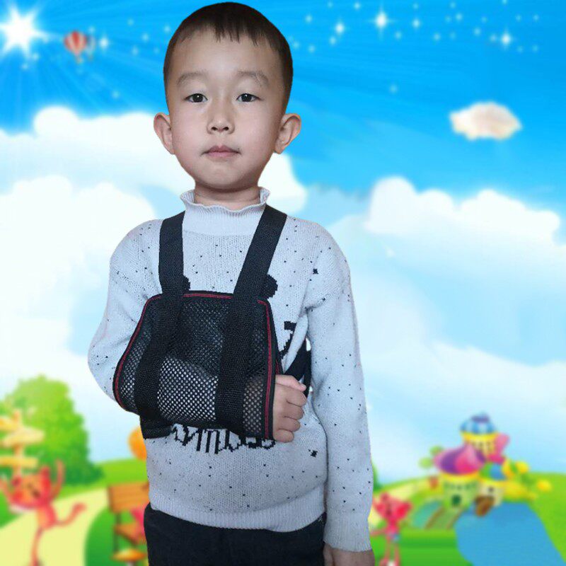 儿童手臂前臂吊带小孩脱臼骨折护具手腕护托锁骨吊胳膊网兜透气