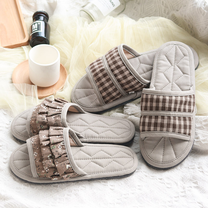 布拖鞋手工布艺情侣居家男拖鞋室内地板静音吸汗四季防臭软底棉托