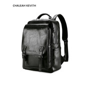 男士 真皮双肩包休闲书包减压电脑潮牌手提商务大容量时尚 旅行背包