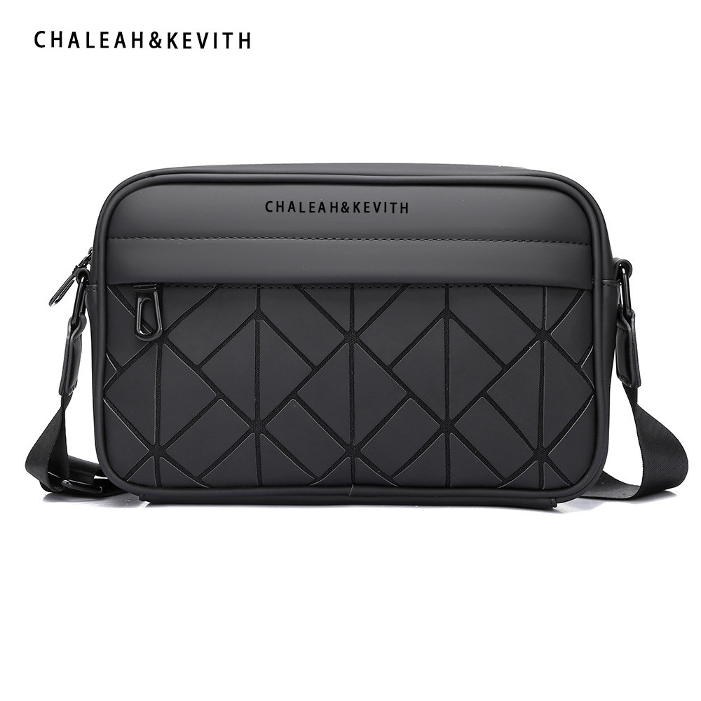 菱格单肩包男士牛皮款新款时尚斜挎背包轻便舒适时尚小挎包通勤包