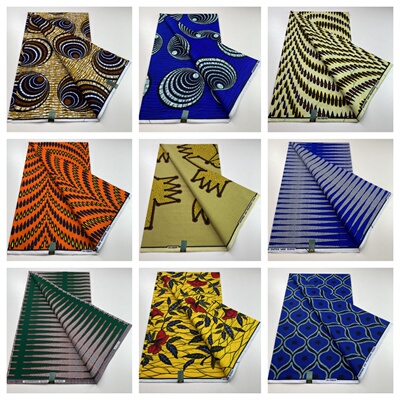 新款非洲纯棉蜡染布非洲民族特色服装面料 African wax fabric