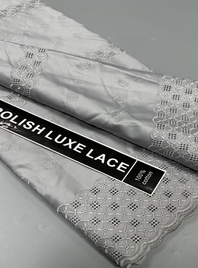 纯棉贡缎面料 New design 100%cotton polish luxe lace 5yards
