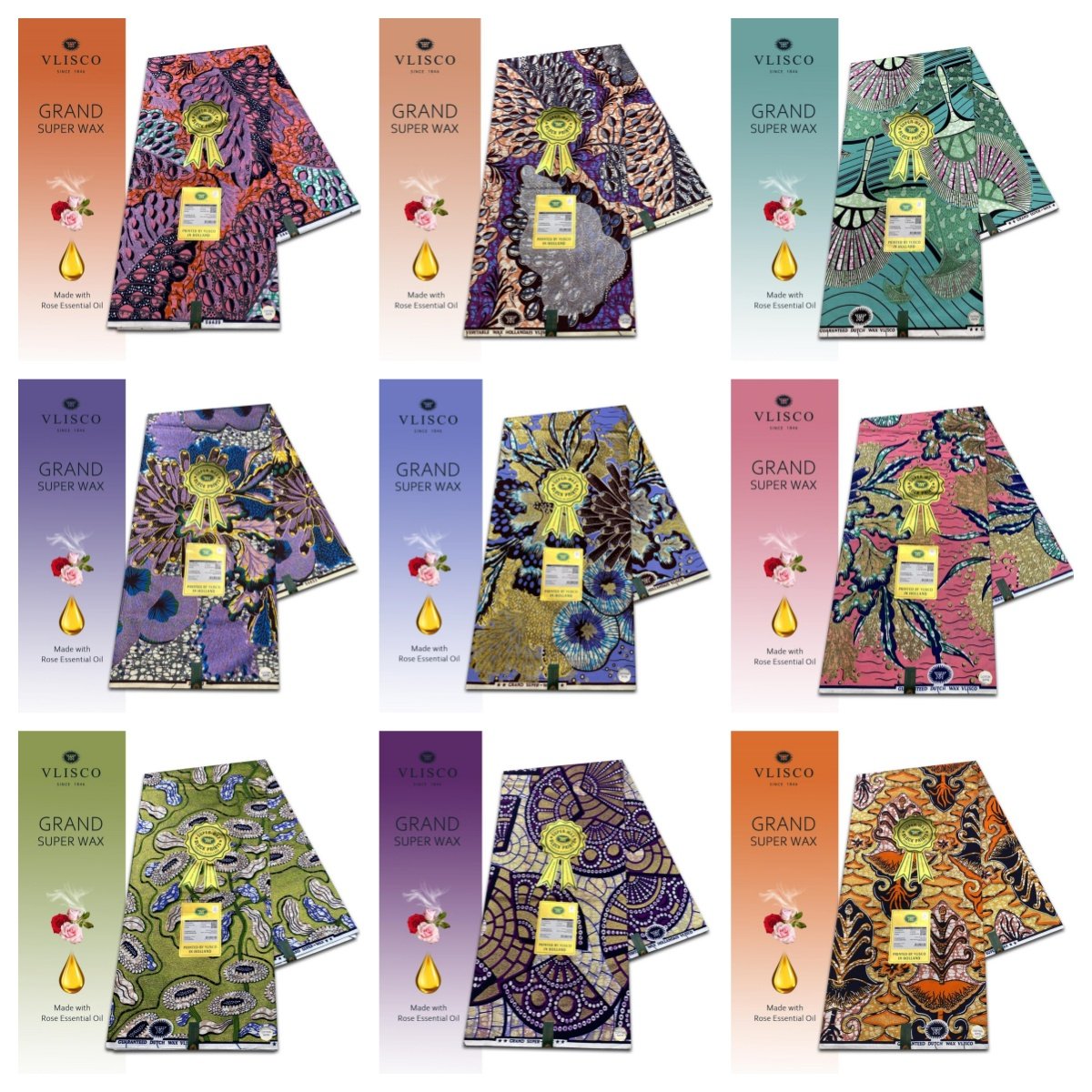 6码柔软时尚蜡染布非洲高品质洒金腊布African  GRAND Super Wax
