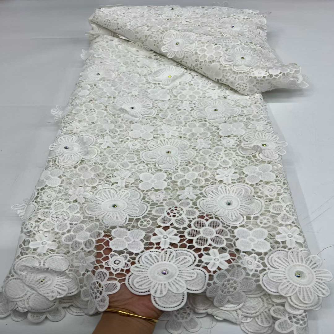 外贸新款高档水溶蕾丝刺绣面料白色花朵烫钻婚纱礼服连衣裙布料,纺织面料/辅料/配套,面料/布类,淘宝优惠券,粉丝福利购,淘宝优惠卷