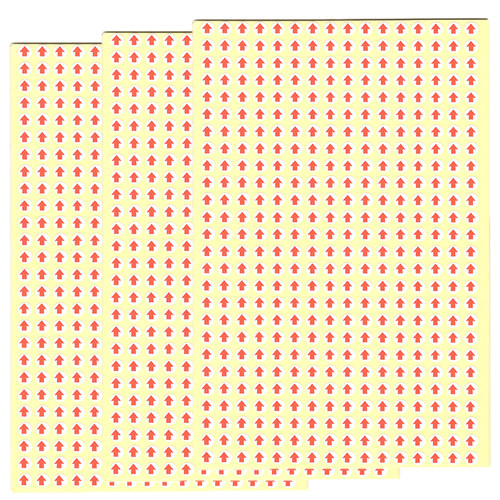 小箭头贴纸不良标签贴纸红色耐高温标签纸6mm红色不良标8mm小贴标