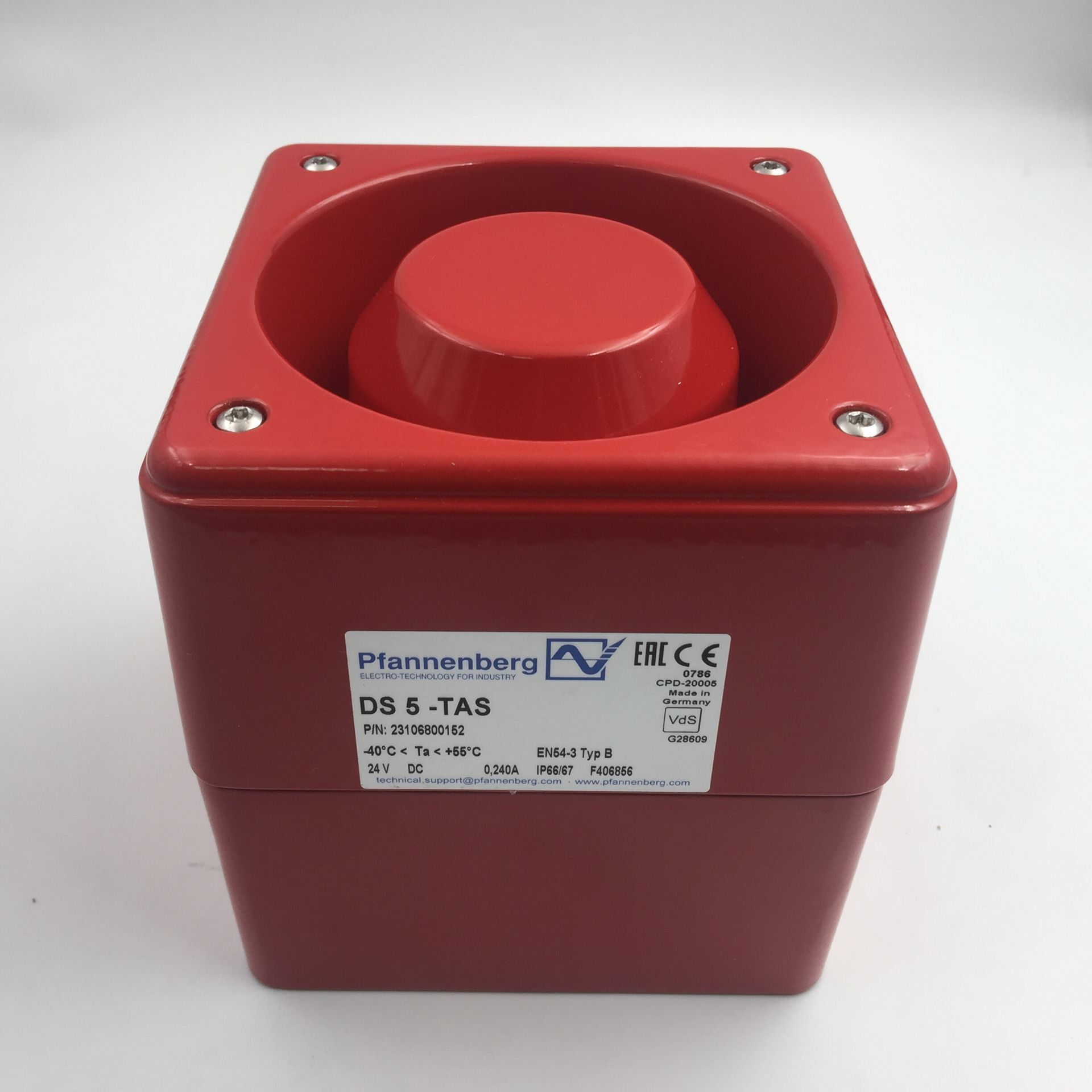 全新PFANNENBERG报警器DS5-TAS-VC 24VDC23106800522 CPD