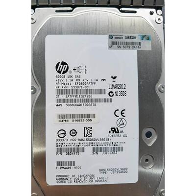 【汇盈传感器】HP/惠普 600G SAS 3.5寸 15K 517354-001 533871-0