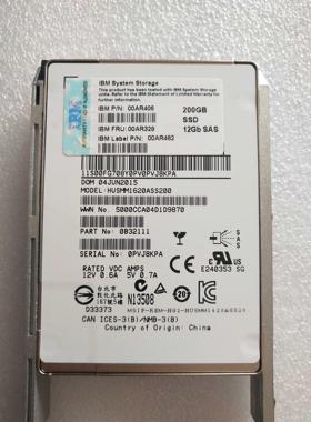 【汇盈传感器】IBM V7000 200GB SSD 12gb SAS 00AR406 00AR329 0