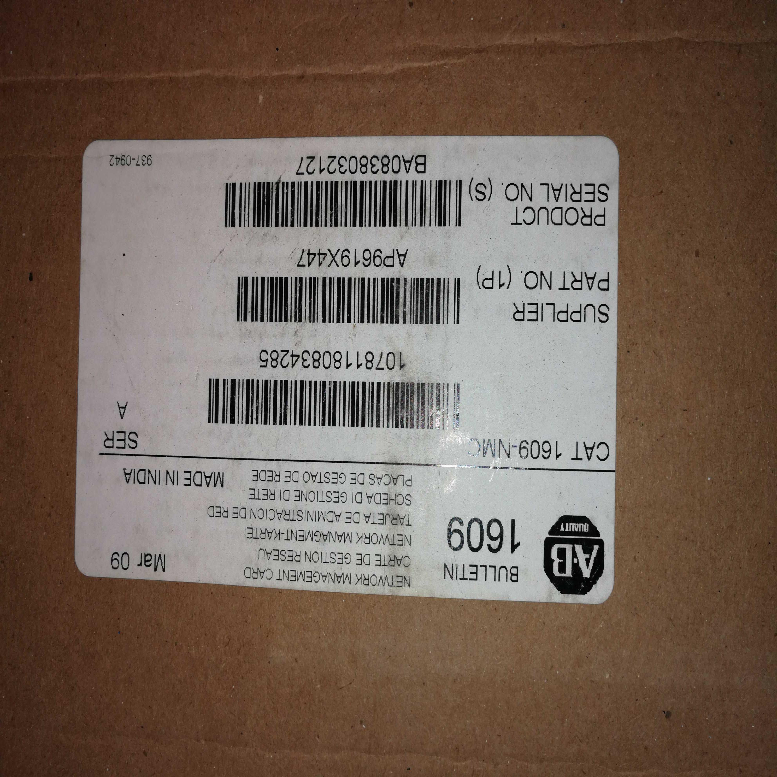 1609-NMC AP9619X447 通讯控制模块 1609-NMC AB网口 咨询沟通R