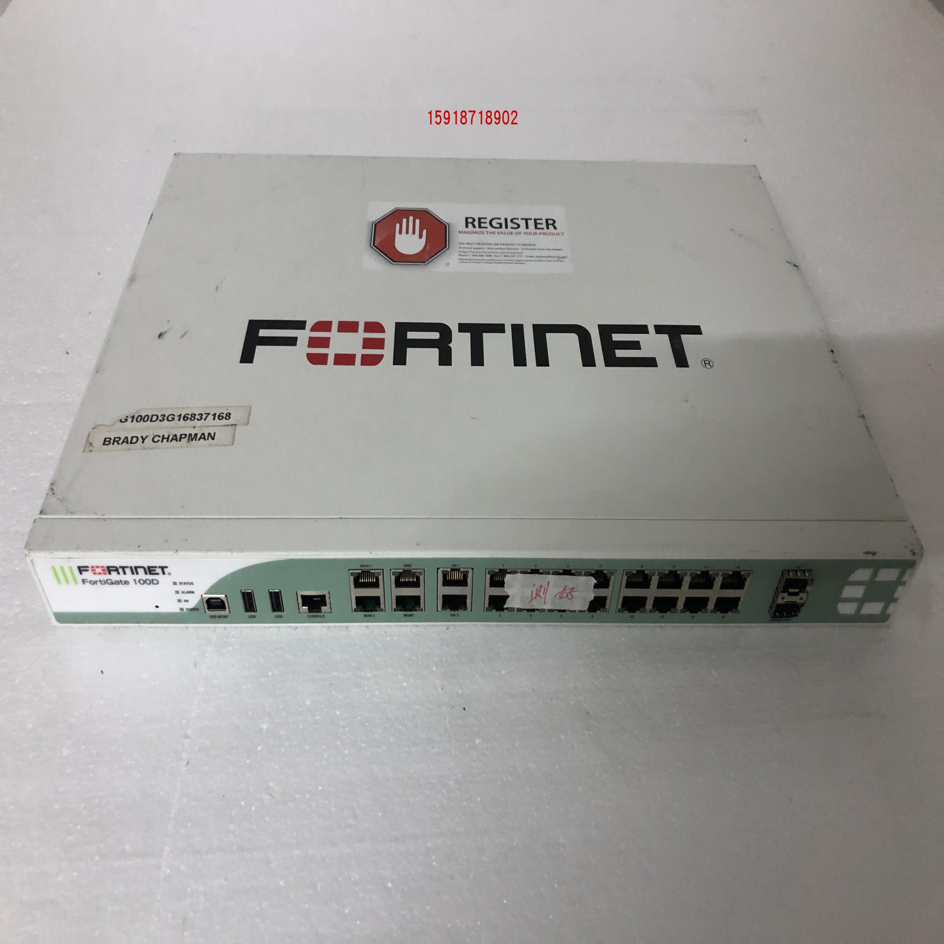 飞塔Fortinet ForiGate FG-100D 企业级千兆VPN硬件路由器防火墙