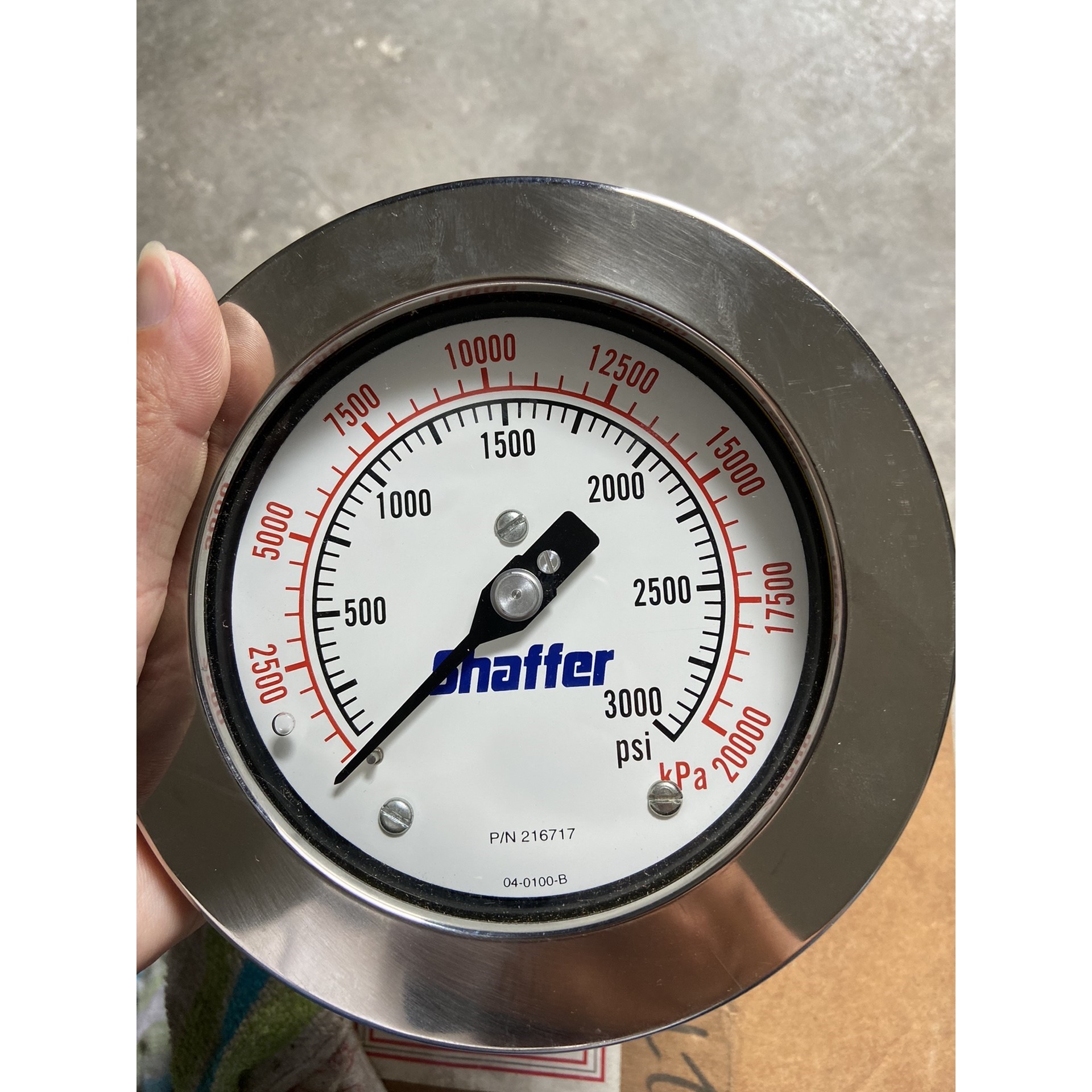 Shaffer高压压力表,99新未使用