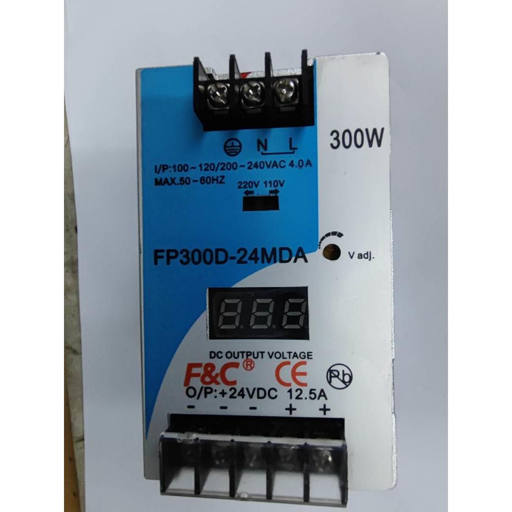 【汇盈传感器】FP300D-24MDA F&C嘉准导轨式开关电源FP300D24MDA