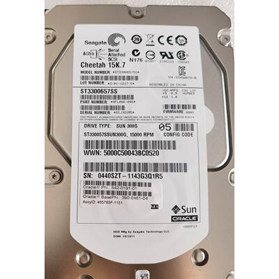 【汇盈传感器】SUN ST3300657SS 300G 15K SAS 542-0191-01 390-0