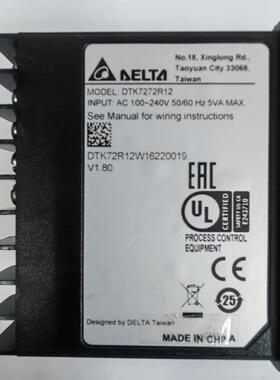 【汇盈传感器】DELTA台达DTK系列温控器DTK7272R12 DTK7272V12 DT