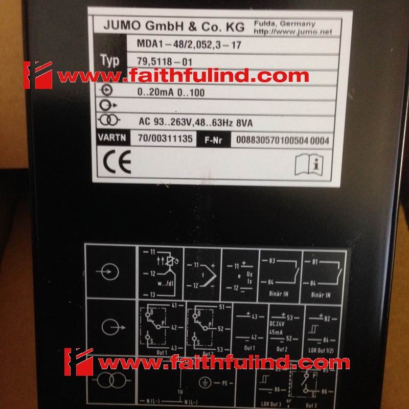 Jumo 00311135 久茂压力变送模块 MDA1-48/2,052,3-17,79,5118-01