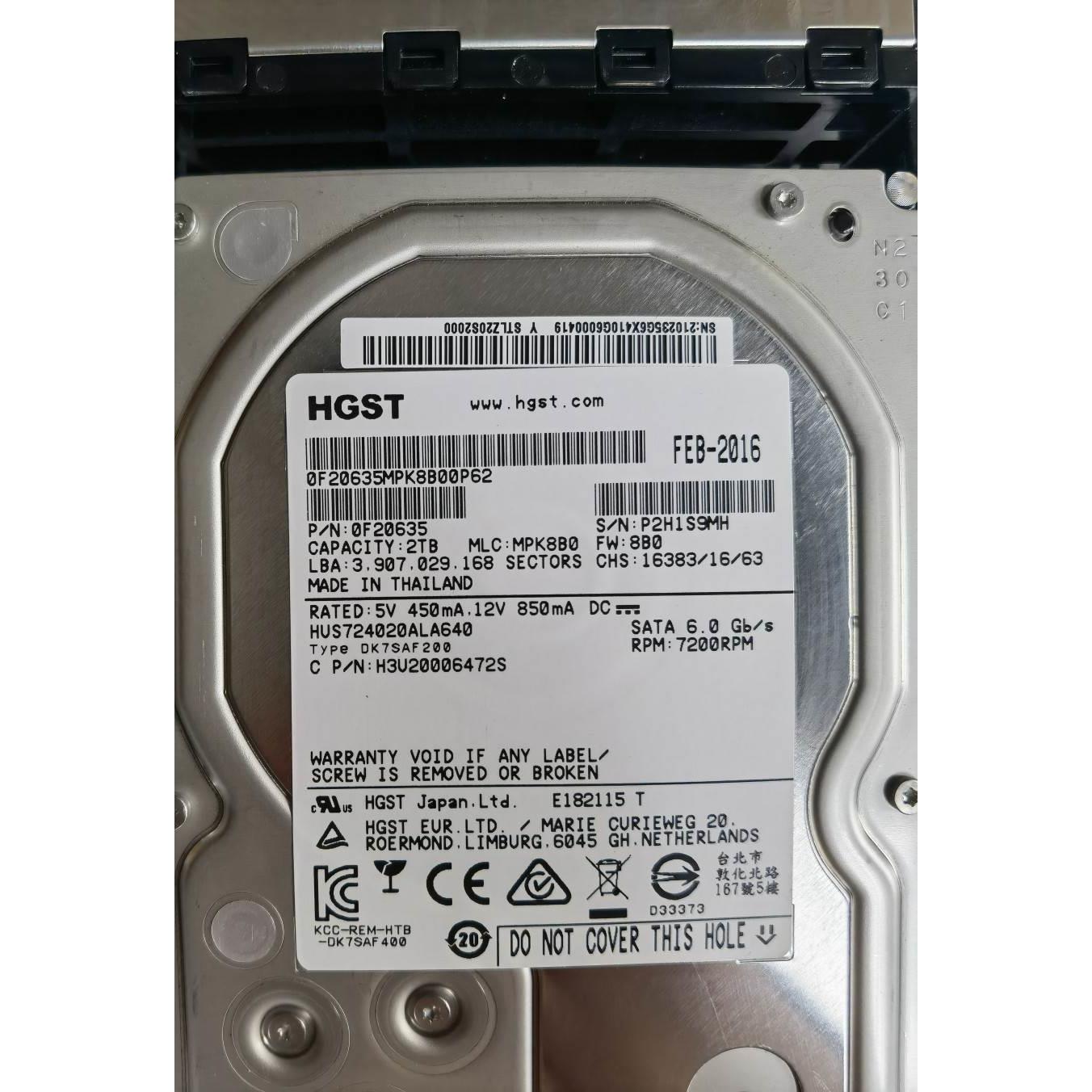 【汇盈传感器】0235G6X4 STLZ20S2000 华为 2TB 7.2K SATA 硬盘 S