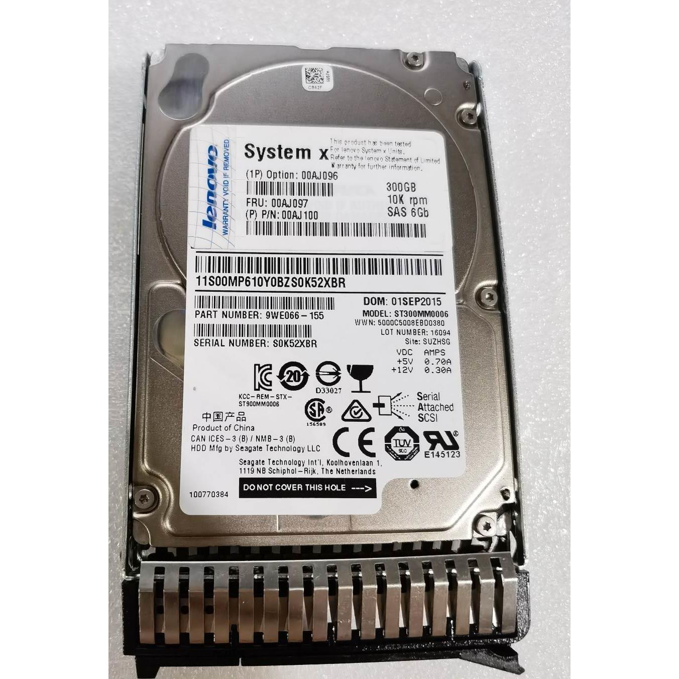 【汇盈传感器】IBM 00AJ096 00AJ097 00AJ100 300G 10K SAS 2.5 G