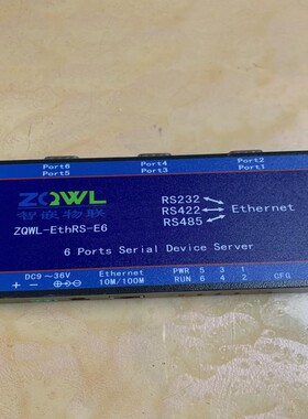 智嵌物联ZQWL-EthRS-E6智嵌6串口服务器/RS23