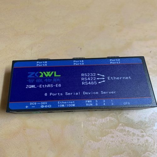 智嵌物联ZQWL-EthRS-E6智嵌6串口服务器/RS23