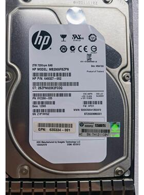 【汇盈传感器】HP 602119-001 EVA M6612 AW590A 2TB SAS 7.2K 3.