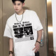 t恤男夏季 潮牌美式 纯棉oversize短袖 重磅高街印花宽松上衣TEE
