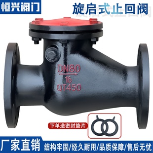 H44T-16旋启式止回阀 铸铁铜芯法兰止回阀DN40 50 80 100 150 200