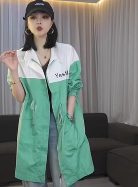 慧慧来自星星女装店  YESSS 拼接长款百搭外套8871