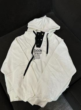 慧慧来自星星女装店 booo新款按扣百搭连帽卫衣