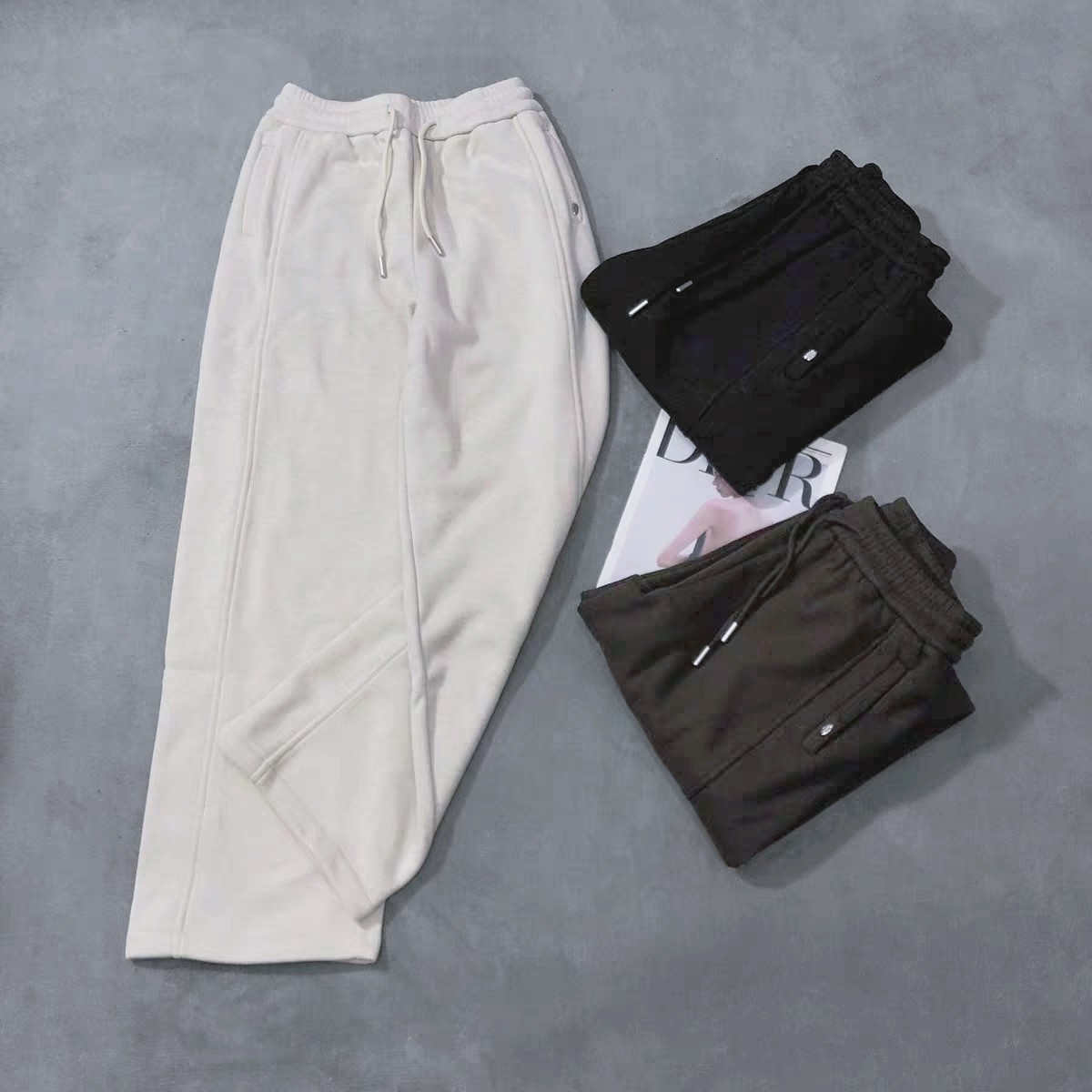 慧慧来自星星女装店 A072秋冬款加绒白色显瘦贴片阔腿裤TNAAA,女装/女士精品,卫裤,淘宝优惠券,粉丝福利购,淘宝优惠卷