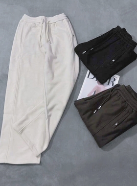 慧慧来自星星女装店 A072秋冬款加绒白色显瘦贴片阔腿裤TNAAA