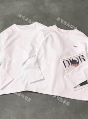 慧慧来自星星女装店 多款图案白色加绒款打底长袖T恤YSYYY