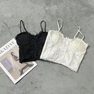 法式 慧慧来自星星女装 自带胸垫 新款 温柔蕾丝吊带文胸 店