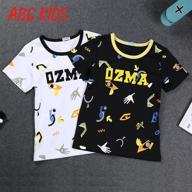 abckidsͯװÄÐͯʱÉÐTÐô2018Ïļ¾Ð¿î¶ùͯ¿¨Í¨¶ÌÐäÖÐͯÄÐѧÉúÉÏÒÂ