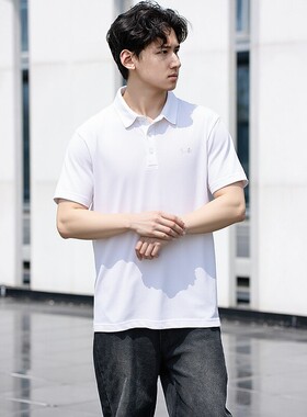 UA安德玛速干短袖男装2026夏季新款男士白色POLO衫翻领运动服T恤