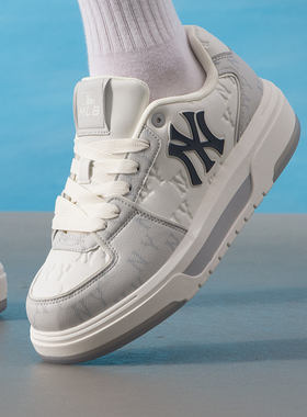 MLB25年冬季男女时尚休闲复古老花学长鞋低帮厚底运动鞋3ASXM036N