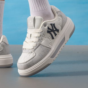 低帮厚底运动鞋 休闲复古老花学长鞋 3ASXM036N 男女时尚 MLB25年冬季