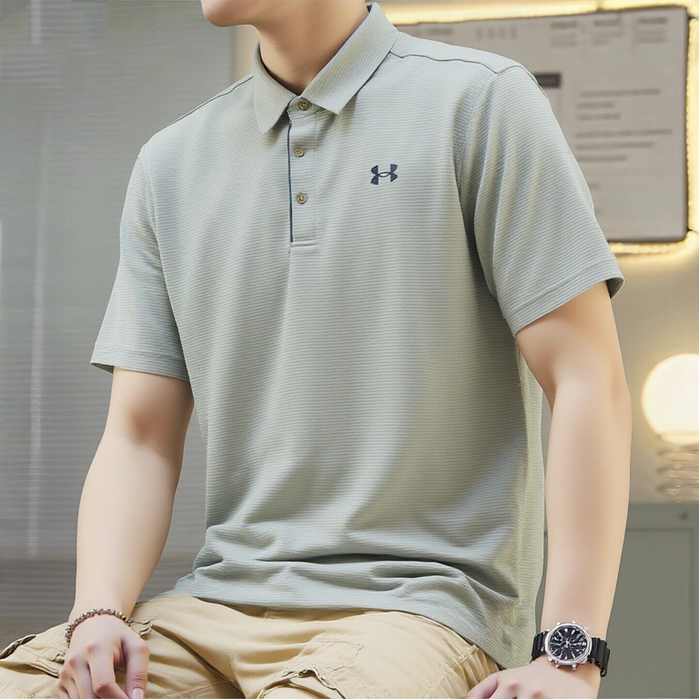 UA安德玛POLO短袖衫男装2026夏季新款男士翻领运动t恤半袖